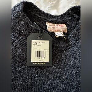 NEW Filson Heritage 3-Gauge Wool Sweater
